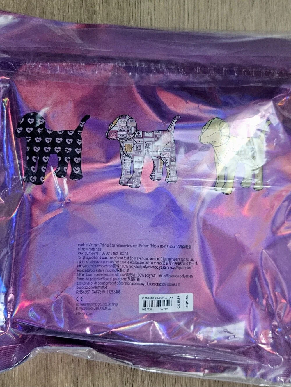 PINK VS PINK FRIDAY COZY SHERPA THROW BLANKET 50x60 & MYSTERY DOG BUNDLE new